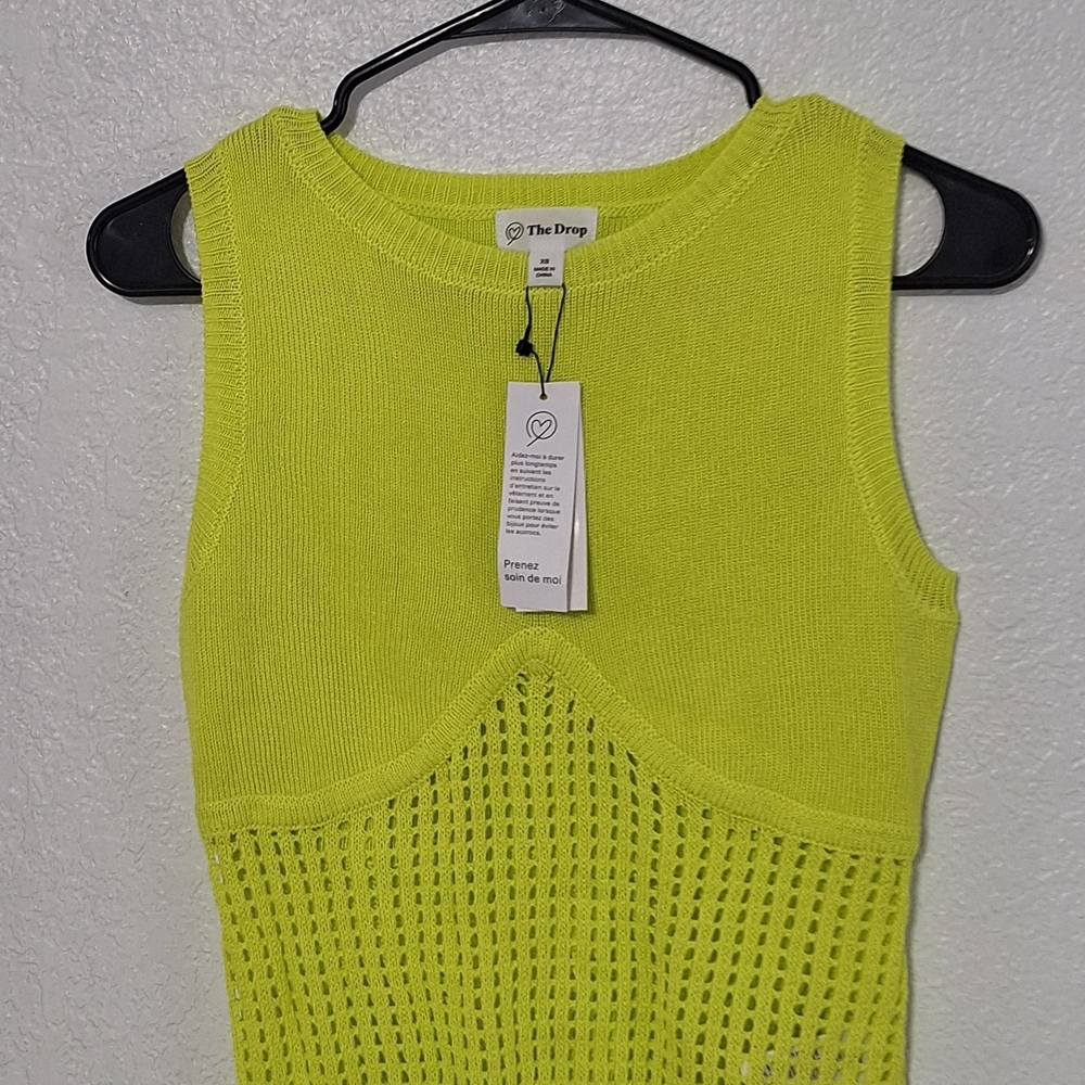 The Drop Women's Neon Green Sleeveless Top